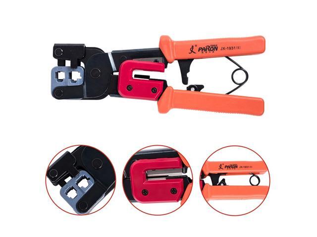RJ45 Crimping Tool PassThrough Cutter for RJ11 RJ45 Ethernet Network LAN Cable Plier 8P/6P Crystal Head Cable Cutter Peeling Shear