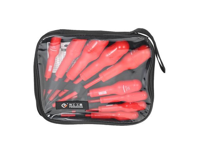 9pcs 1000V Multi-functional Insulated Screwdrivers Set with Magnetic Slotted and Phillips Bits Electrical Work Repair Tools Kit