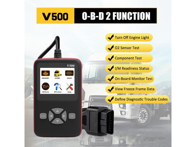 V500 Universal O-B-D2 Scanner Engine Fault Reader Read Clear Codes I/M Readiness Smog Check Car Truck Diagnostic Scan Tool