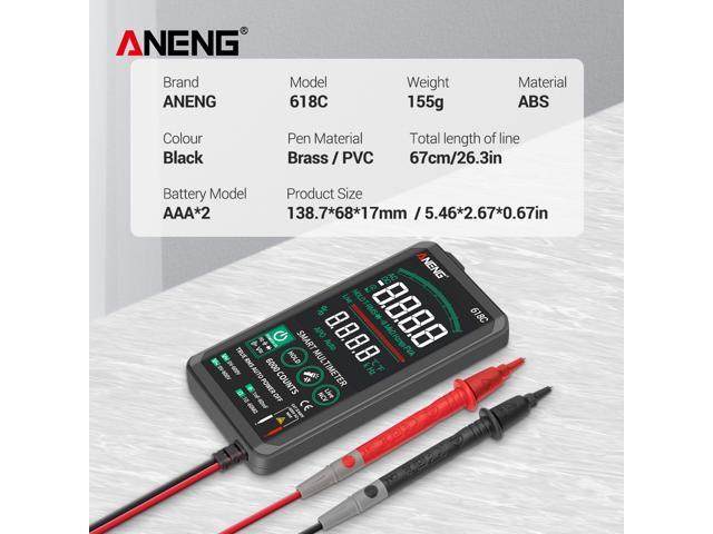 ANENG 618C Digital Multimeter Smart Touch AC DC Analog Bar True RMS Auto Tester Professional Transistor Capacitor NCV Tester Meter