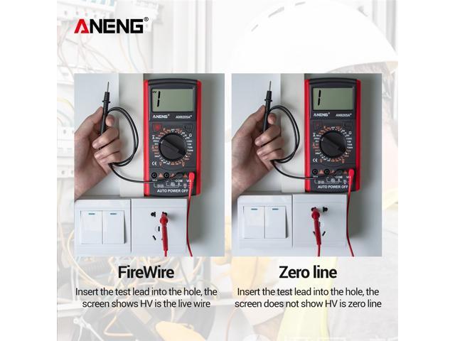 ANENG DT9205A+ Digital Multimeter AC/DC Profesional Transistor Tester Electrical Multimetro NCV Test Meter Auto Range Ture RMS - Red