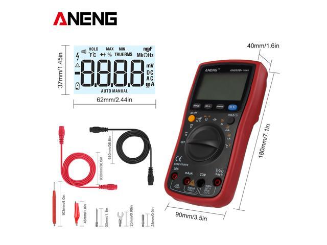 ANENG AN860B+ Tester Digital Multimeter Profesional 6000 Counts Detector Tester Peak Multimetro Meter Analogico EsrLcr Meter - Red
