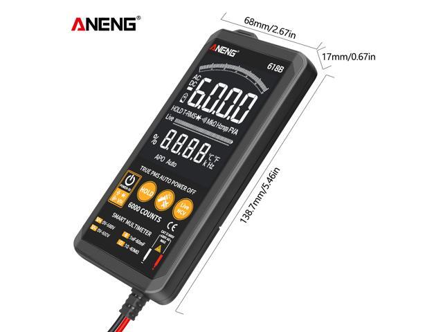 ANENG 618B Smart Touch Digital Multimeter DC/AC Analog Tester True RMS Professional Transistor Capacitor NCV Auto/Manual Multimetro