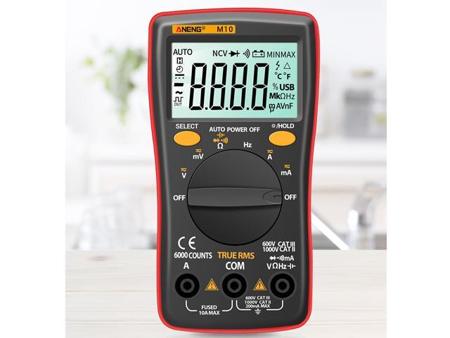 ANENG M10 Digital Multimeter Transistor Tester Analog 6000 counts Multimetro Profesional Capacitor Inductance Meter rm101/zt102