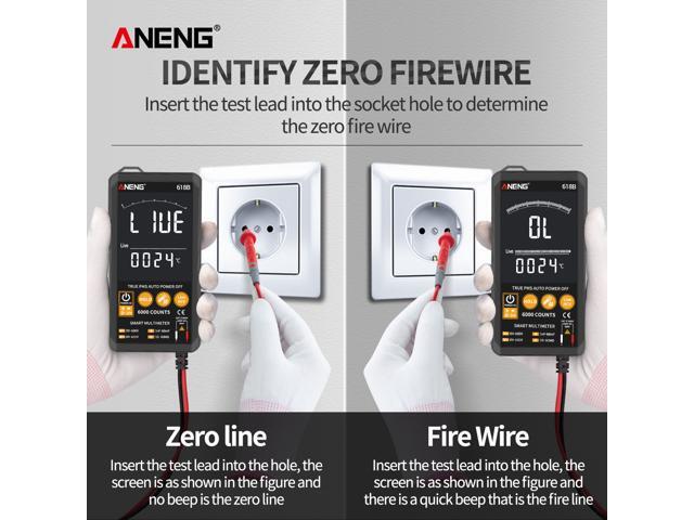 ANENG 618B Smart Touch Digital Multimeter DC/AC Analog Tester True RMS Professional Transistor Capacitor NCV Auto/Manual Multimetro