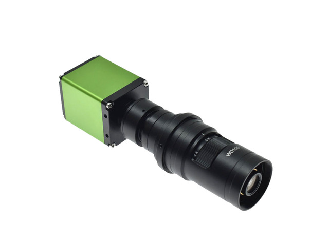 HD 1080P 1/2-inch Digital Video Microscope Camera HDMI Optical Magnifying Glass Phone Motherboard Repair Metal Detection & 200X C-mount Lens