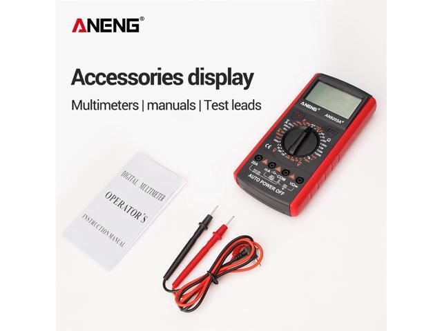 ANENG DT9205A+ Digital Multimeter 3 1/2 LCD Display 1999 Count Manual Range Universal Meter AC DC Resistance Capacitance Transistor Tester...