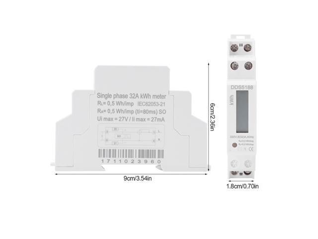 Newstyle Din-rail Energy Meter Digital Single Phase Electric Meter 220V 5-32A Electronic KWh Meter High Accuracy Measuring Tool