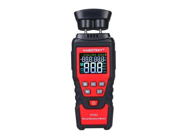 HABOTEST Wood Moisture Meter 0-99.9% Digital Wood Hydrometer with 2 Pin Probe Wood Moisture Tester