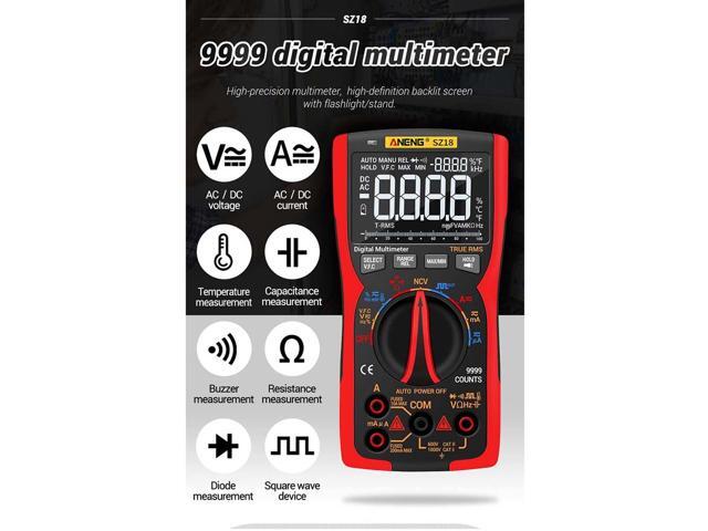 ANENG SZ18 9999 Counts Professional True RMS Digital Multimeter Analog Tester Multimetro DIY Square Wave Output Transistor