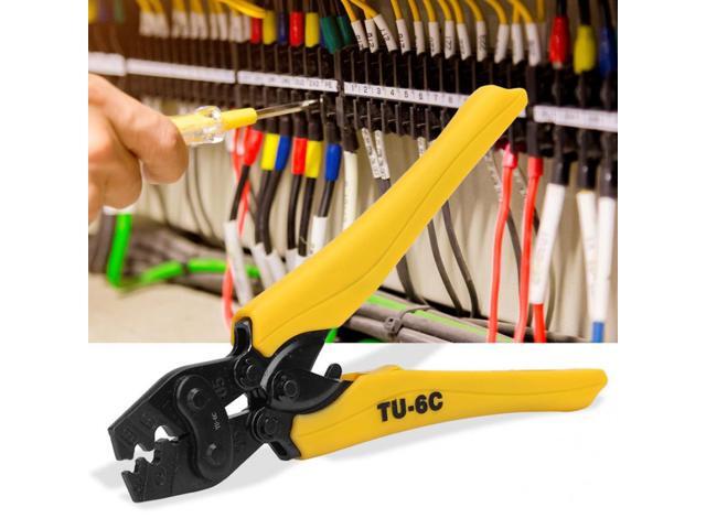 TU-6C CR V Steel High End Terminal Crimping Pliers 0.75~6 20-10AWG Crimping Pliers Repair Hand Tool