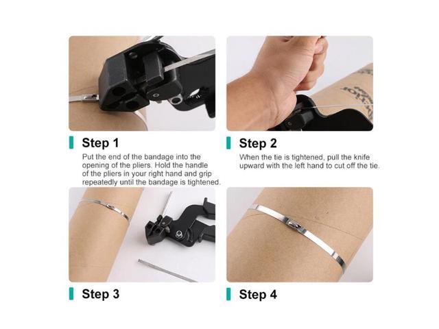 ELECALL Cable Tie Gun Stainless Steel For Cable Tie Hand Cable Tie Fastening Tool Cable Tie Tensioning Tool Bundle Tools