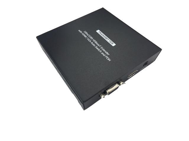 HDMI Extender Kit 100M 2-in-1 HDMI VGA to HDMI Extender Scaler with Audio POH HDCP