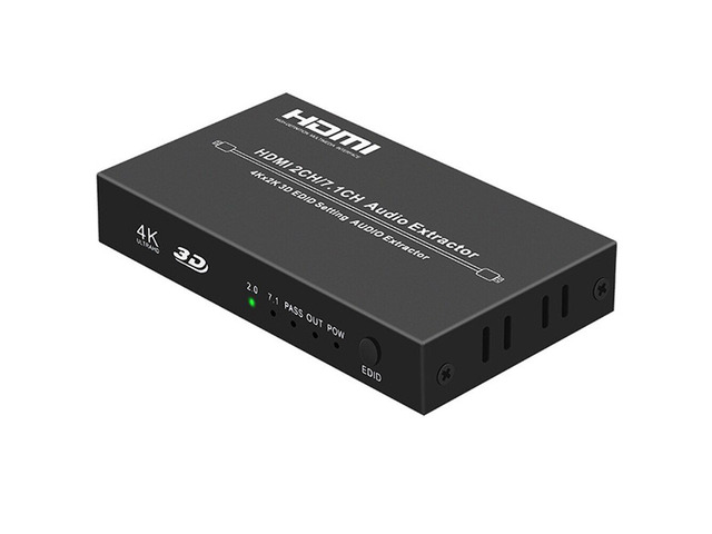 4K HDMI 2.0 Audio Extractor HDR 4K HDMI Audio Splitter Converter HDMI to SPDIF 5.1 Channel+Digital Coaxial+L/R with EDID