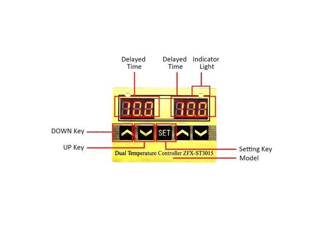 ZFX-ST3015 Intelligent Digital Timer Accurate Timing Dual Led Display Time Controller - 12V