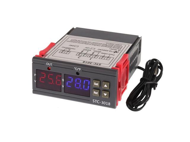 STC-3018 Digital Temperature Controller Intelligent NTC Sensor Temp Control Thermostat for Freezer Fridge Hatching - 24V