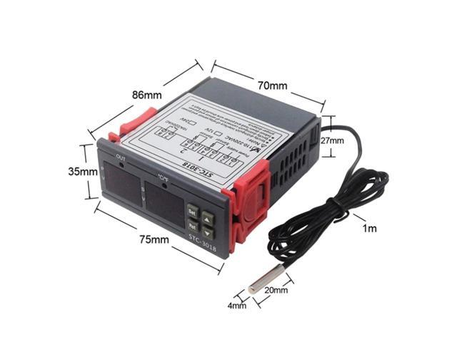 STC-3018 Digital Temperature Controller Intelligent NTC Sensor Temp Control Thermostat for Freezer Fridge Hatching - 24V