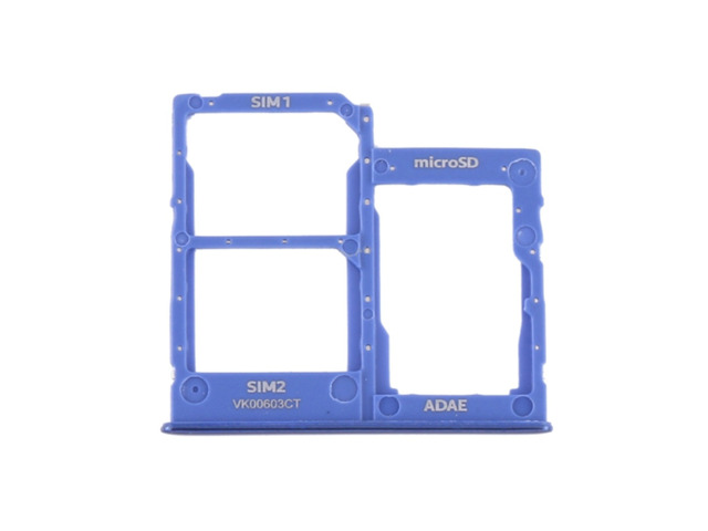 Dual SIM + Micro SD Card Tray Holder Slot Repair Part For Samsung Galaxy A41 A415 (Blue)