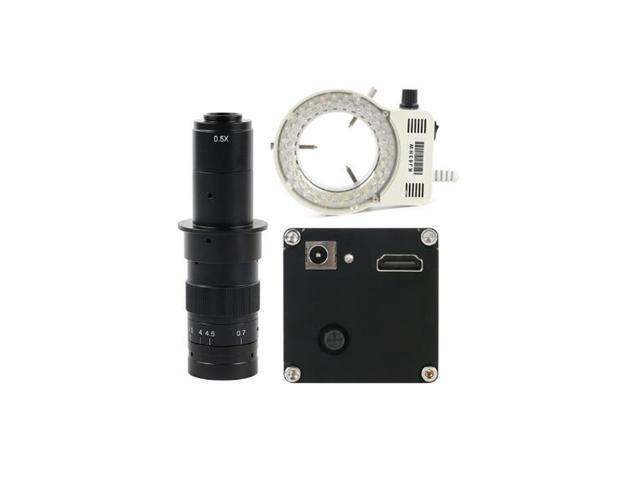 HD HDMI Digital Electron Industrial Microscope Video Microscope Camera & 180X C-Mount Lens & 56 LED Adjustable Ring Light For PCB Soldering