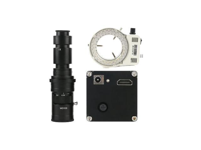 HDMI 60FPS Digital Industrial Video Microscope & Adjustable LED Microscope Lamp & 500X C-Mount Lens For Phone Repair Soldering