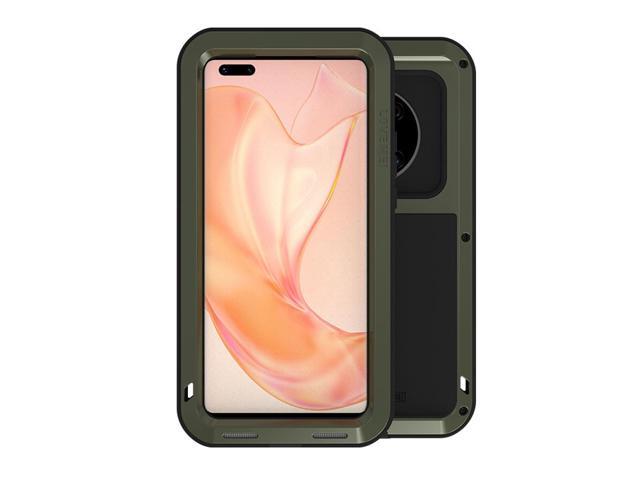 LOVE MEI Shock Dirt Proof Water Resistant Metal Armor Cover Phone Case for HUAWEI Mate 40 Pro - Army Green