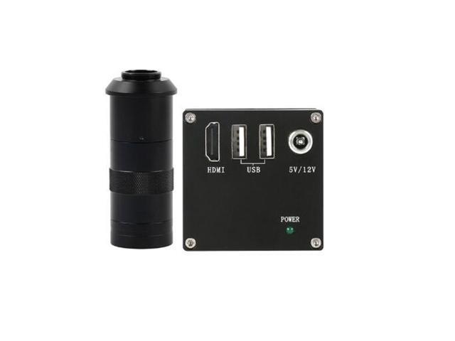 HD 2K 1080P HDMI Measurement Video Microscope Camera U Disk Storage Video Recorder 100X C-Mount Lens For Phone PCB Soldering