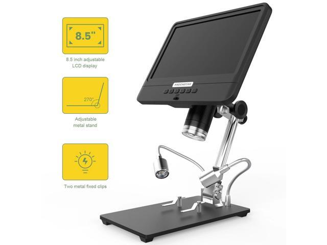 Andonstar AD208S 8.5 Inch LCD Display Screen 5X-1200X Digital Microscope 1280 * 800 Adjustable 1080P Scope Soldering Tool with Two Fill Lights