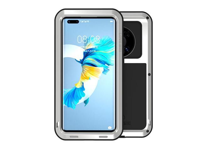 LOVE MEI Shock Dirt Proof Water Resistant Metal Armor Cover Phone Case for HUAWEI Mate 40 - Silver