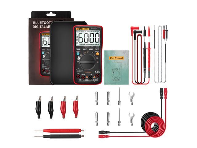 ANENG AN9002 Bluetooth Digital Multimeter 6000 Counts Professional MultimetroTrue RMS AC/DC Current Voltage Tester Auto-Range & 16 in 1 Combination...