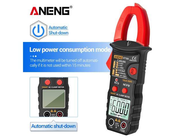 ANENG ST184 Digital Multimeter Clamp Meter True RMS 6000 Counts Professional Measuring Testers AC/DC Voltage AC Current Ohm & NO Packing Box - Red