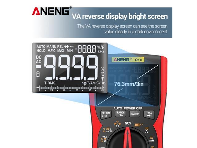 ANENG Q10 Digital Multimeter 9999 Professional Tester Multimetro True RMS Analog DIY Transistor Capacitor NCV Testers Lcr Meter - Red