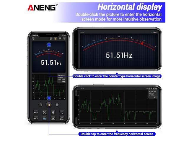 ANENG ST207 Digital Bluetooth Multimeter Clamp Meter 6000 Count True RMS DC/AC Voltage Tester AC Current Hz Capacitance Ohm - Orange
