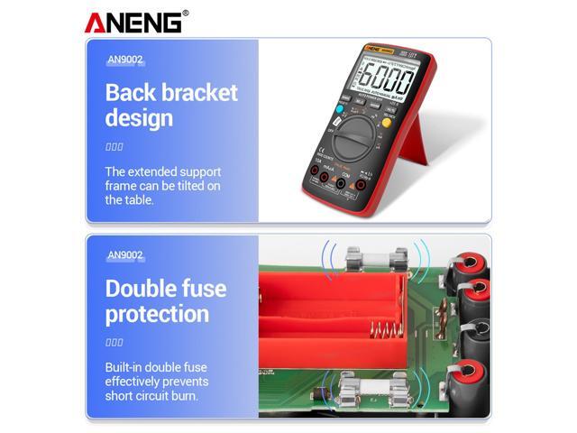 ANENG AN9002 Bluetooth Digital Multimeter 6000 Counts Professional MultimetroTrue RMS AC/DC Current Voltage Tester Auto-Range & Packing Box