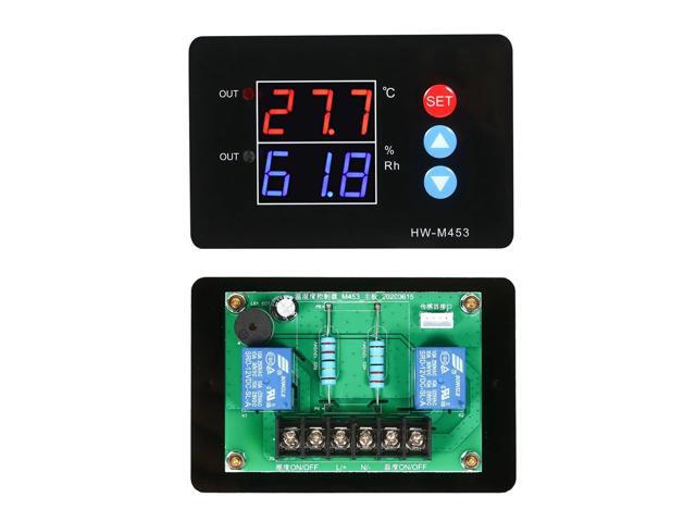 DC12/24V Temperature and Humidity Controller Dual Relay Output -40~230? Digital Thermostat Humidistat Controller with Sensor Probe for Reptile...