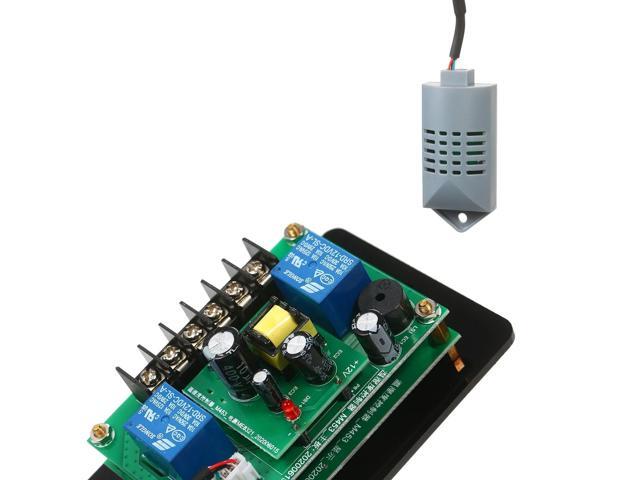 AC220V Temperature and Humidity Controller Dual Relay Output -40~230? Digital Thermostat Humidistat Controller with Sensor Probe for Reptile...