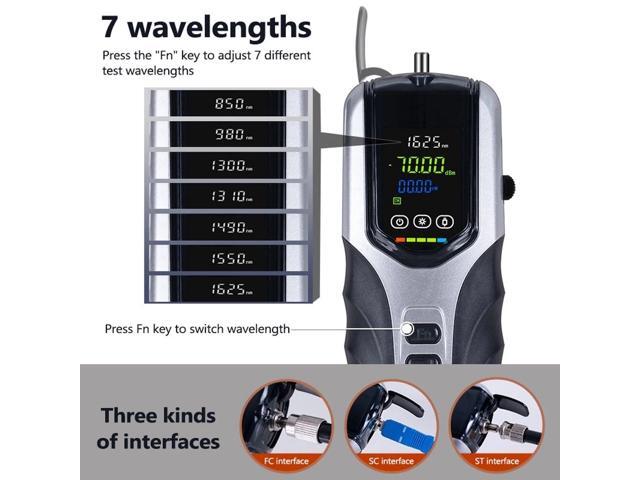 Reachargeable Optical Power Meter G750 Portable Color LCD Screen Fiber Optic Power Meter with Flash Light 7 Wavelengthes Supported