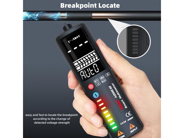 BSIDE ADMS1A 2.4" LCD Voltage Detector Pen Non-contact AC Voltage Tester Volt Ohm Hz Continuity V-Alert Tester with Flashlight
