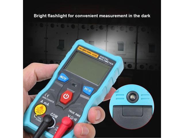 RICHMETERS RM403B Automatic Digital Multimeter 4000 Counts True-RMS Intelligent Auto Range Measurement NCV AC/DC Voltage Current Ohm Portable Test...