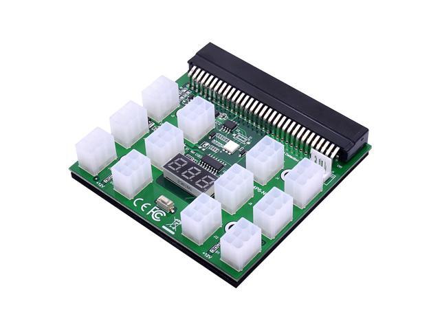 12 Pcs 6 Pin PCI-e Graphics Cables GPU Power Cable 50cm For Graphic Cards Mining Server Adapter Board - Green