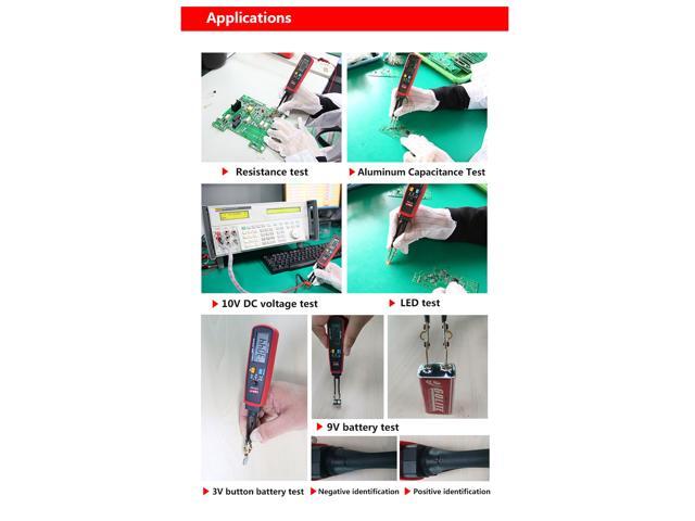 UNI-T UT116A SMD Tester Meter Multimeter Rotable Tweezer Resistance Capacitance LED Diode Continuity Battery Tester