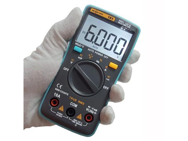RICHMETERS RM101 True RMS Multifunctional LCD Digital Multimeter DMM DC AC Voltage Current Meter Resistance Diode Capacitance Tester