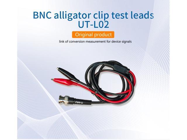UNI-T 1meter UT-L02 BNC Alligator Clip Test Leads Line CATII 600V 2A BNC Connector For Instrument Inputs Oscilloscope Cable