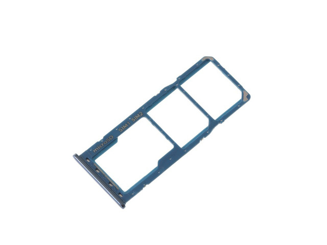 Dual SIM Tray Micro SD Card Tray Holder Slot Replacement For Samsung Galaxy A50 A505 / A30 A305 (Blue)