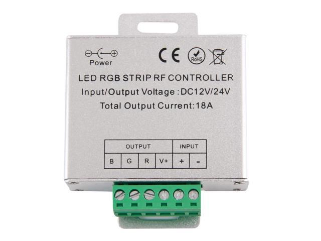 RF Touch Panel Wireless Remote Controller For RGB Led Strip Light DC 12V/24V - Black