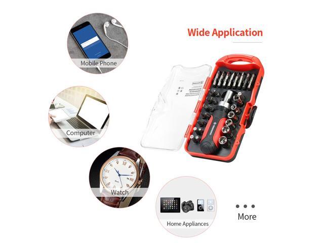 30PCS Multi-purpose Screwdriver Socket Screwdrivers with Bits Electrical Work Repair Tools Kit for Phone Computer Watch Pad