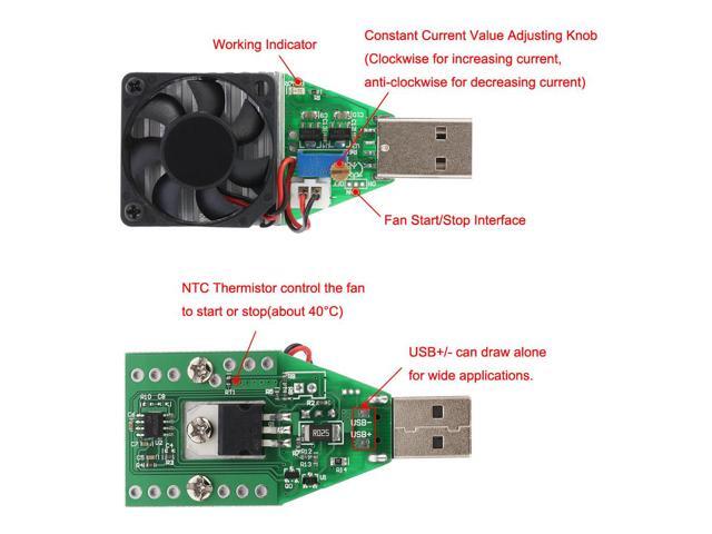 DC3.7-13V USB Adjustable Electronic Load Module Constant Current Electronic Load 0.15-3.00A Power Tester