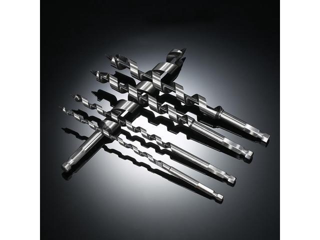 5PCS 200mm Super Long Auger Drill Bit Quick Change Hexagonal Shank Woodworking Auger Bits Set Quality Power Tools + Storage Box