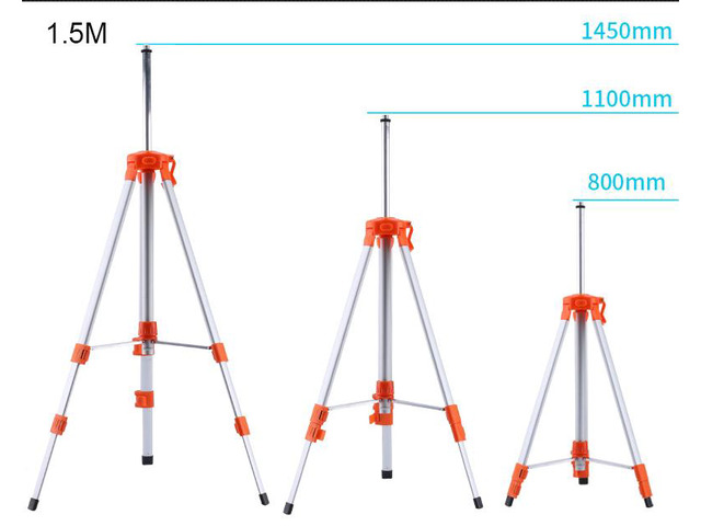 ELECALL Tripod for Laser Level 1.5m Infrared laser levels Tripod 5/8'' Screw