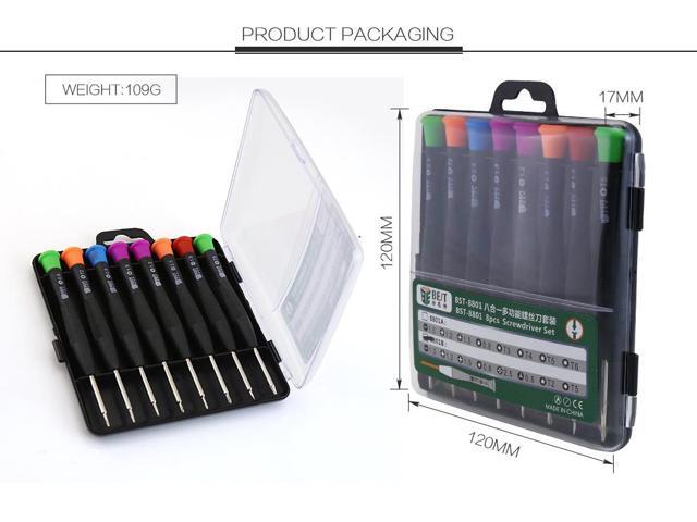 BST-8801A 8 in 1 Set Of Multi-Function Portable Computer Mobile Phone Digital Repair Home Tool Screwdriver Set