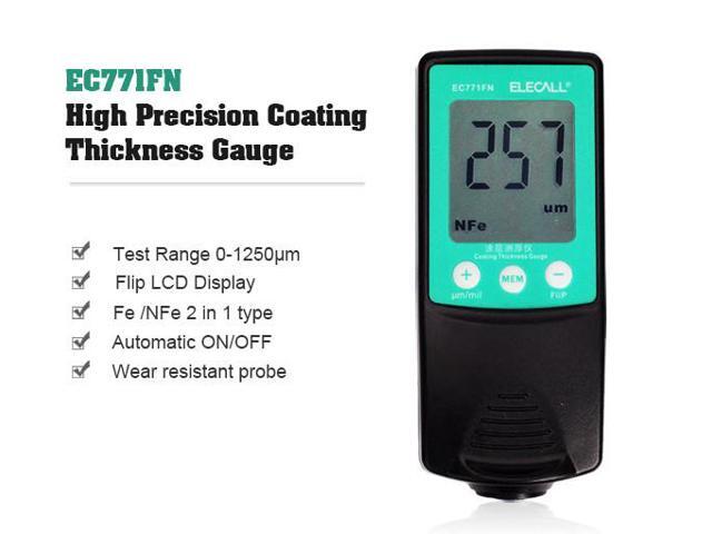 ELECALL EC771N Digital Thickness Gauge Coating Meter Width Measuring Instrument Paint Electroplated Coating Thickness Measure